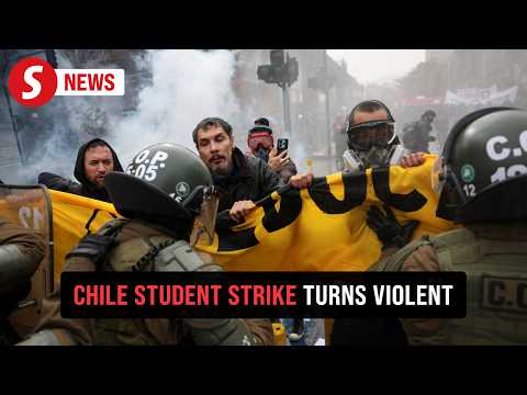 Arrests and clashes as Chile students renew strike against President Kast thumbnail