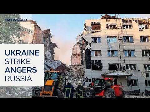 Putin accuses Ukraine over deadly dormitory strike thumbnail