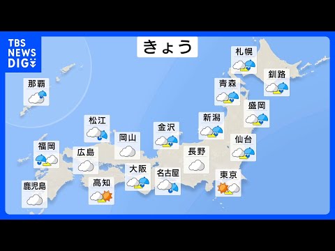 蒸し暑さアップ　変わりやすい空模様　北日本と北陸はお帰りの時間は本降りの雨に　来週は台風の影響を受けるおそれも｜TBS NEWS DIG thumbnail