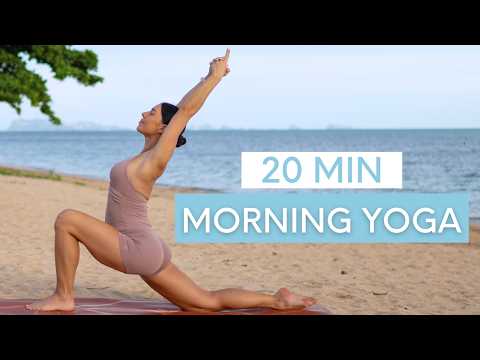 20 MIN MORNING YOGA FLOW || Yoga Flow To Stretch & Feel Good (Pregnancy Friendly) thumbnail
