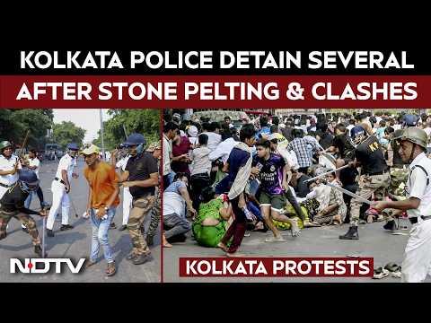 West Bengal Protest | Kolkata Police Detain Several After Stone Pelting During Protestors thumbnail