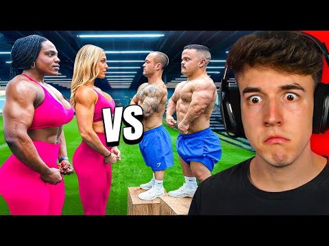 MUJERES GIGANTES vs HOMBRES ENANOS | REACCION thumbnail