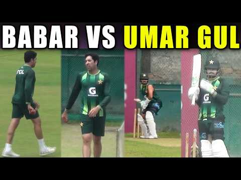 Umar Gul bowling to Babar Azam in Bangladesh practice nets, Pacers in action thumbnail