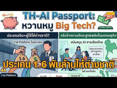 กูรูติง TH-AI Passport ประเคนเงินภาษี 1.6 พันล้านให้ต่างชาติ มองโฟกัสผิดจุด แนะหนุนเอไอสายเลือดไทย thumbnail