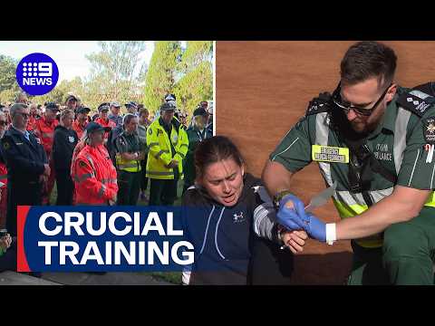 INSIDE LOOK: Crucial disaster training for emergency services | 9 News Australia thumbnail