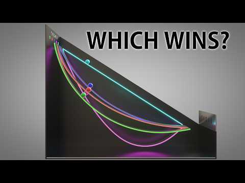 Which path is the fastest 🏁 Brachistochrone Curve | C4D4U thumbnail