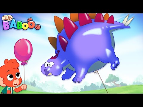 Funny Balloon Dinosaur Videos for Kids | Club Baboo | 1HOUR Compilation | Stegosaurus Triceratops thumbnail