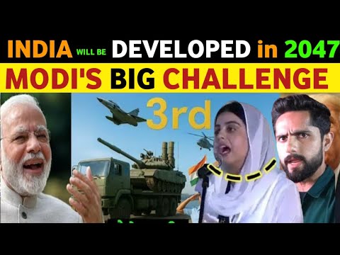 MODI'S BIG CHALLENGE, INDIA WILL BE DEVELOPED IN 2047, PAKISTANI PUBLIC REACTION ON INDIA thumbnail