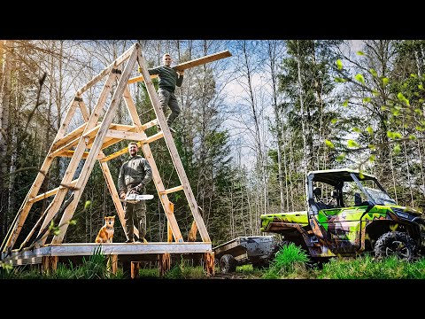 СТРОИМ НОВЫЙ ДОМ-ШАЛАШ В ЛЕСУ | ВОССТАНАВЛИВАЕМ СГОРЕВШУЮ ИЗБУ СВОИМИ РУКАМИ ЗАНОВО - ТАЕЖНЫЙ ДВОР thumbnail