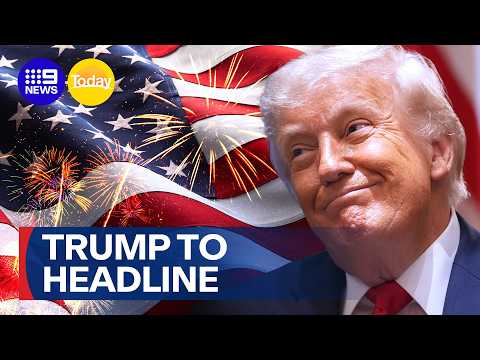 Trump to headline America's 250th birthday event after musical acts drop out | 9 News Australia thumbnail