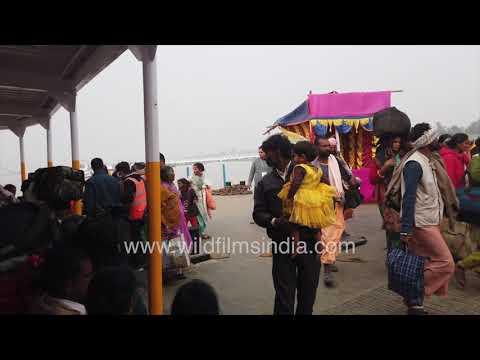 Ferry crossings and pilgrim movement during Gangasagar Mela thumbnail