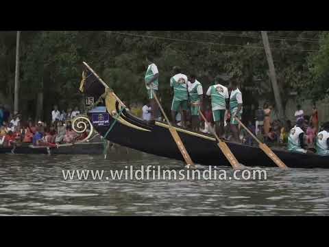 Chundan Vallams race through Kerala's famous backwaters thumbnail