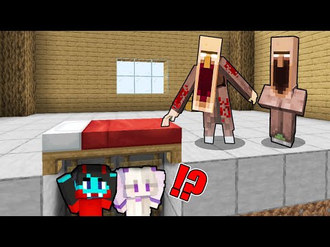 Escape SCREAMING VILLAGERS in Minecraft! thumbnail