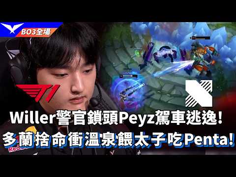 【LCK】T1 vs KRX Willer警官鎖頭Peyz駕車逃逸! 多蘭捨命衝溫泉餵太子吃Penta! BO3全場精華 | 2026 LCK thumbnail