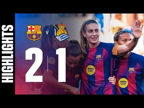 HIGHLIGHTS | FC BARCELONA 2 vs 1 REAL SOCIEDAD | LIGA F 🔵🔴 thumbnail