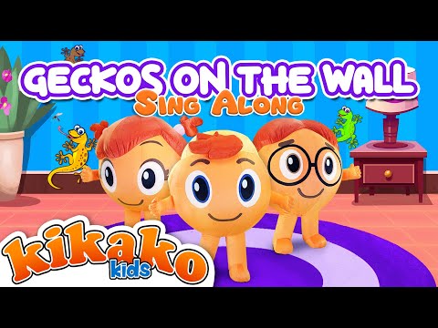 Geckos On The Wall - KiKaKo Kids | #SingAlong #NurseryRhymes #GeckosOnTheWall thumbnail