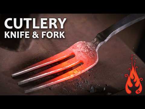 Blacksmithing - Medieval Style Cutlery : Knife and Fork thumbnail