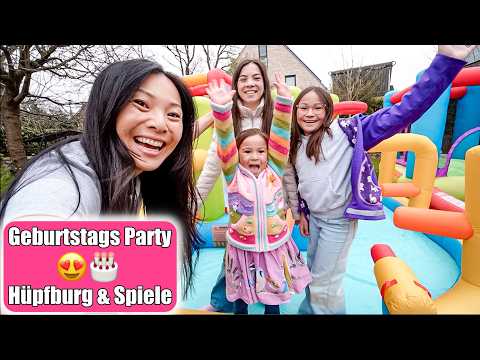 Geburtstagsparty mit allen Freunden ?? Hüpfburg & Schatzsuche Kindergarten Spiele | Mamiseelen thumbnail