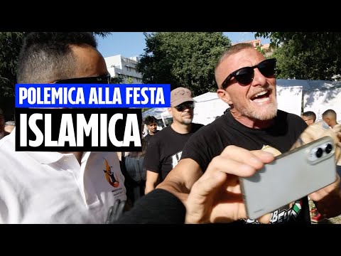 Lo show di Carabella alla festa islamica a Roma: insulta e offende i partecipanti, loro lo accolgono thumbnail