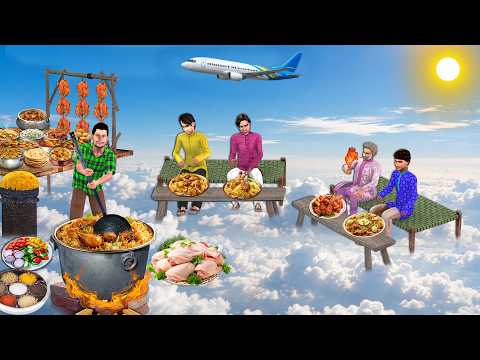 Aasman Pe Jadui Dhaba Desi Restaurant On Sky Chicken Biryani Street Food Hindi Kahaniya Moral Story thumbnail