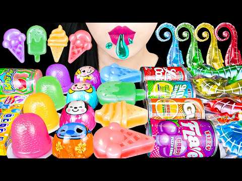 ASMR RAINBOW ICE CREAM NIK-L-NIP. FROZEN JELLY, SODA CAN 무지개 아이스크림 닉클립, 얼린 젤리, 소다캔 EATING MUKBANG 먹방 thumbnail