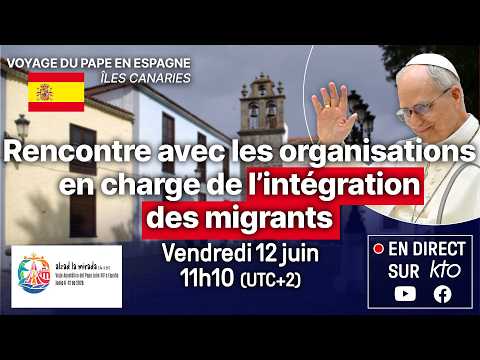 Rencontre de #LéonXIV avec les organisations en charge de l'intégration des migrants #PapeenEspagne thumbnail