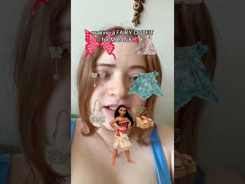 Making a FAIRY OUTFIT for MOANA🌊🦀✨ #moana #youtubeshorts #fairyoutfit #fairy #disney thumbnail