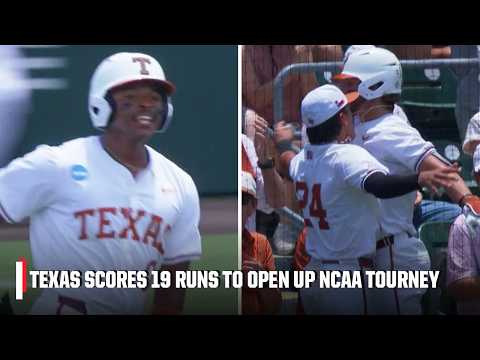 Texas Longhorns score 19 RUNS in opening game of the Austin Regional 🍿 | ESPN College Baseball thumbnail