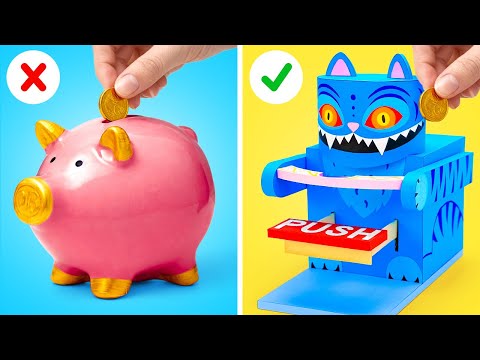 Derpy o gatinho que come moedas ?? banco DIY mágico que você precisa testar thumbnail