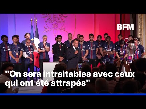 Emmanuel Macron dénonce "des scènes de violences inacceptables" en marge de la victoire du PSG thumbnail
