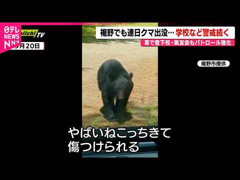 【クマ】人の生活圏に連日出没… 原因は？学校など警戒続く　静岡　NNNセレクション thumbnail