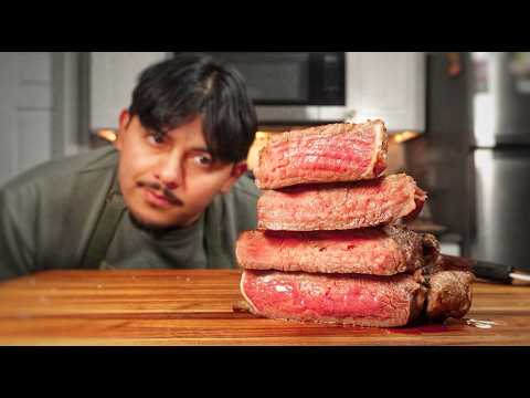 Stop cooking steak wrong (I tested 4 ways to cook steak) thumbnail