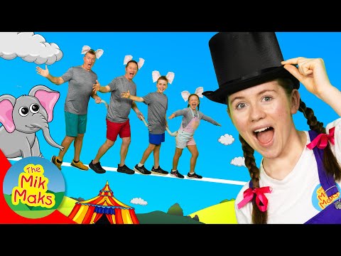 Five Little Elephants Balancing 🐘🐘🐘🐘🐘 | Kids Nursery Rhymes thumbnail