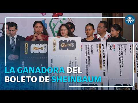 Yolett Cervantes Cuaquehua, ganadora del boleto de Claudia Sheinbaum para el partido inaugural thumbnail