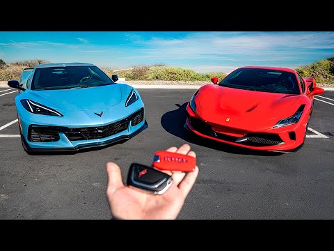 SUPERDEPORTIVO BARATO VS CARO | Corvette C8 vs Ferrari F8 Tributo thumbnail