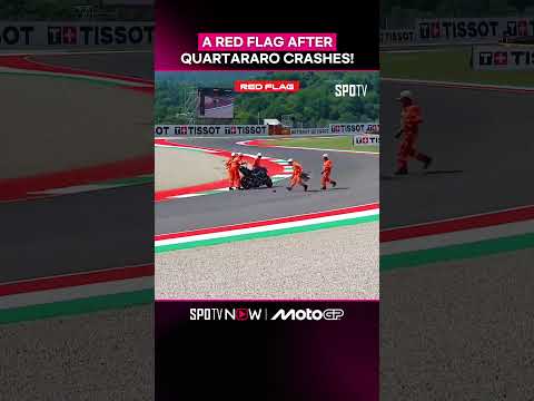 #MotoGP 🏍️ – 😱 A crash involving Fabio Quartararo brings the session to a halt! thumbnail