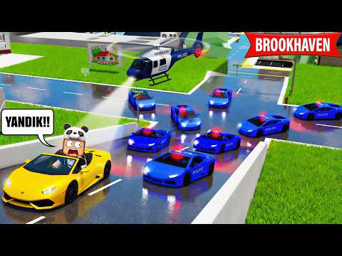 YANDIK!! Polisler Hepimizi Kovalıyor ? Roblox Brookhaven thumbnail