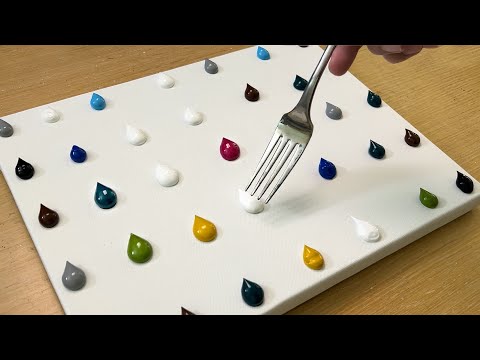 Fork Painting Technique / Acrylic Painting / Paint a Lonely Road thumbnail