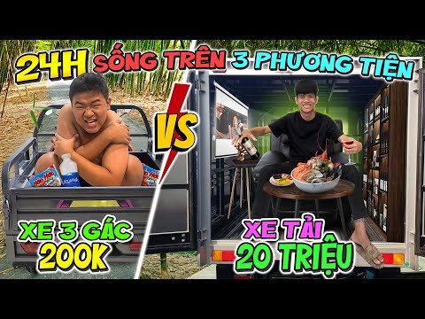 24h Sống Trên Xe Tải vs Xe Ba Gác vs Xe Oto thumbnail