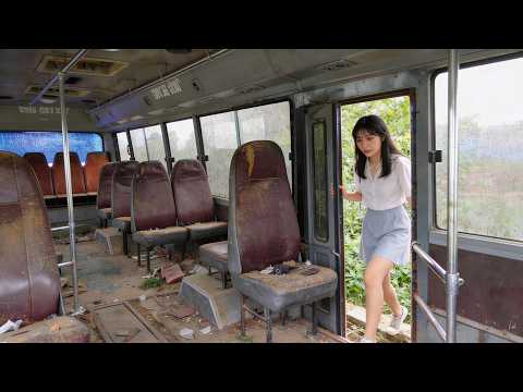 Young Woman Turns ABANDONED BUS into a CAFE on Wheels | Start To Finish By @Hoa-Mechanical thumbnail