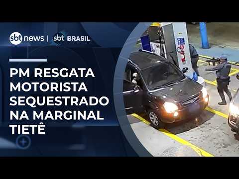 PM resgata motorista sequestrado na marginal Tietê e prende 2 suspeitos | #SBTBrasil thumbnail