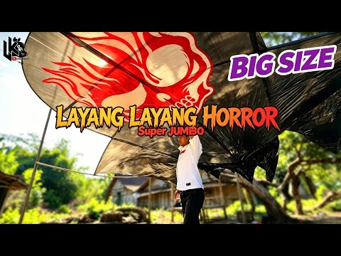 CARA BUAT LAYANGAN HANTU SUPER BESAR #layangan #kite #horror  thumbnail