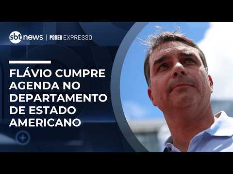 Flávio Bolsonaro se reúne com assessor de Trump antes de voltar ao Brasil | #PoderExpresso thumbnail