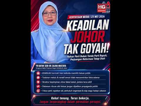 Pimpinan Johor Tinggalkan PKR Tak Wajar Buat Tuduhan Melulu - Zaliha  #MGFlash thumbnail