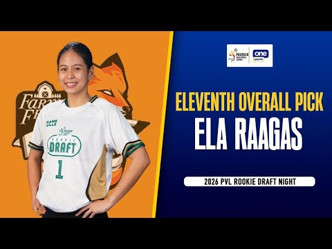 No. 11 pick Ela Raagas | 2026 PVL Rookie Draft thumbnail