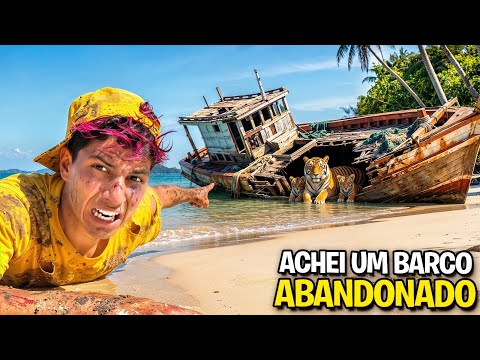 ENCONTREI UM BARCO ABANDONADO NA ILHA *O pior aconteceu ! thumbnail