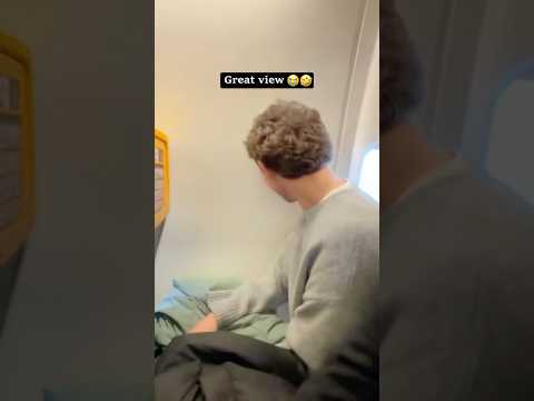Finding some fun on a long flight #flight #airplane #travel #funny thumbnail