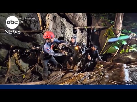 Heavy rains threatening search efforts for 2 miners still missing in a cave in Laos thumbnail