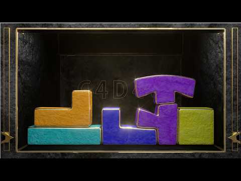 Softbody Tetris V45 | Gold Style 🥰❤️ C4D4U thumbnail