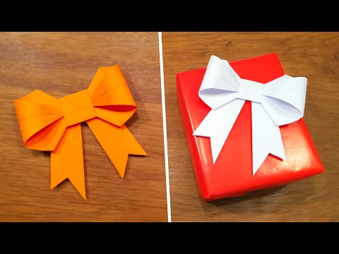 How To Make a Paper Bow/Ribbon - Easy Origami thumbnail